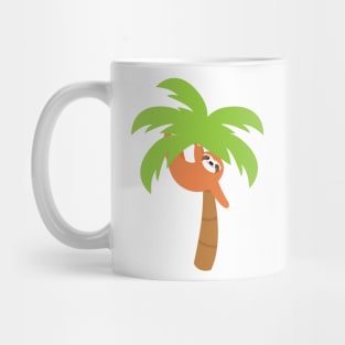 Sloth Hanging on Coconut Tree Mug